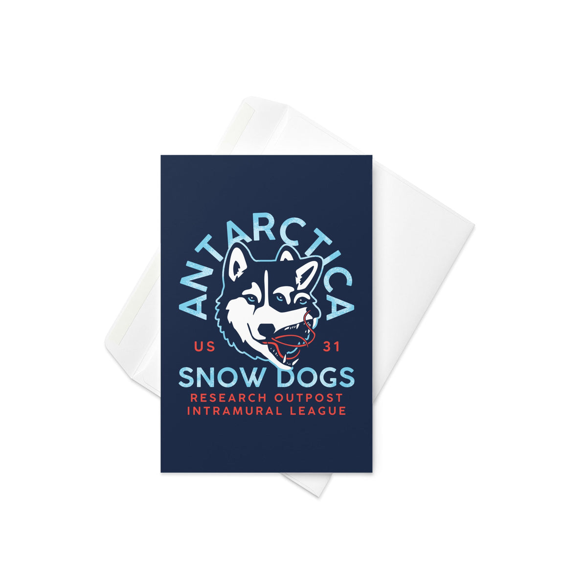 Antarctica Snow Dogs Greeting Card