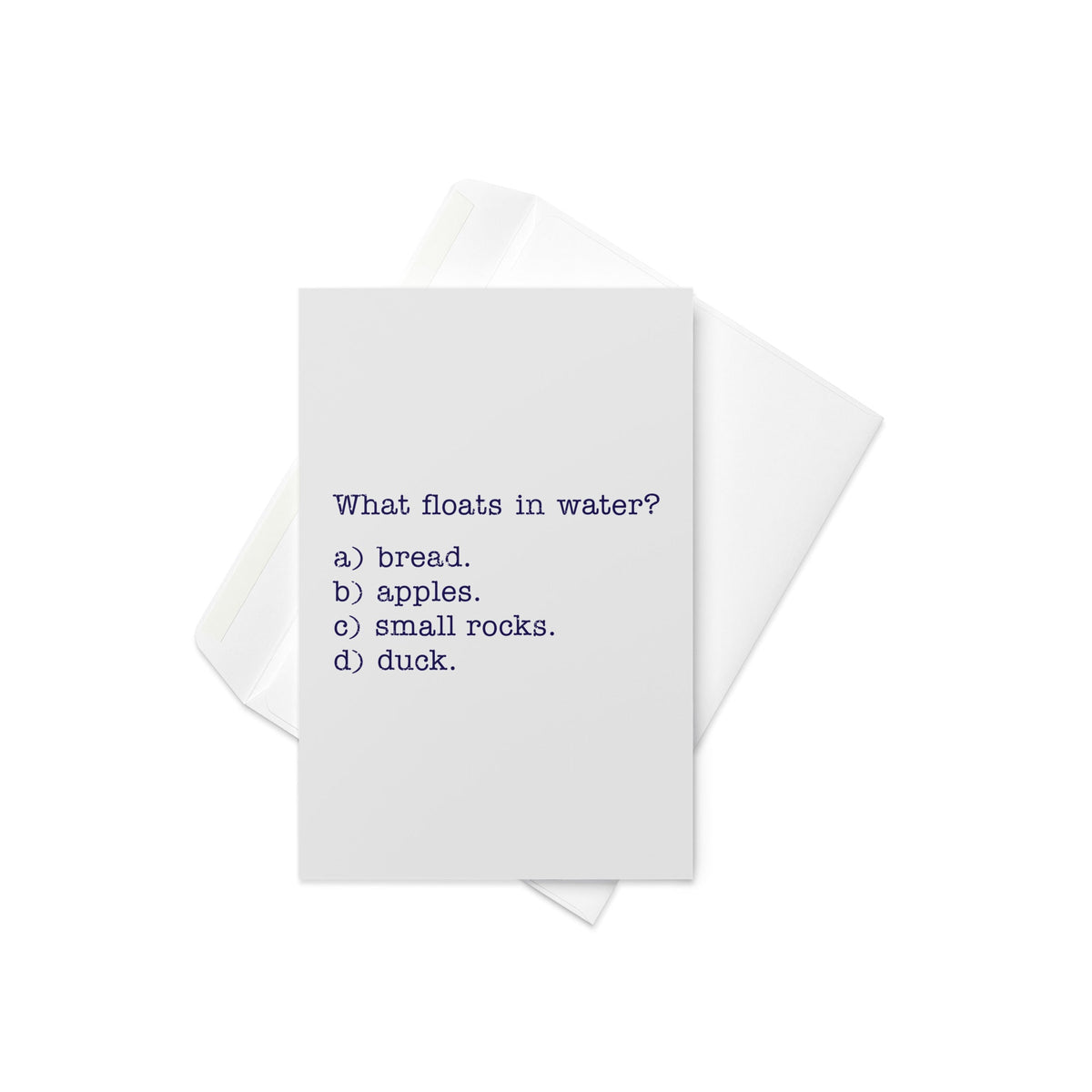 What Floats In Water? Greeting Card