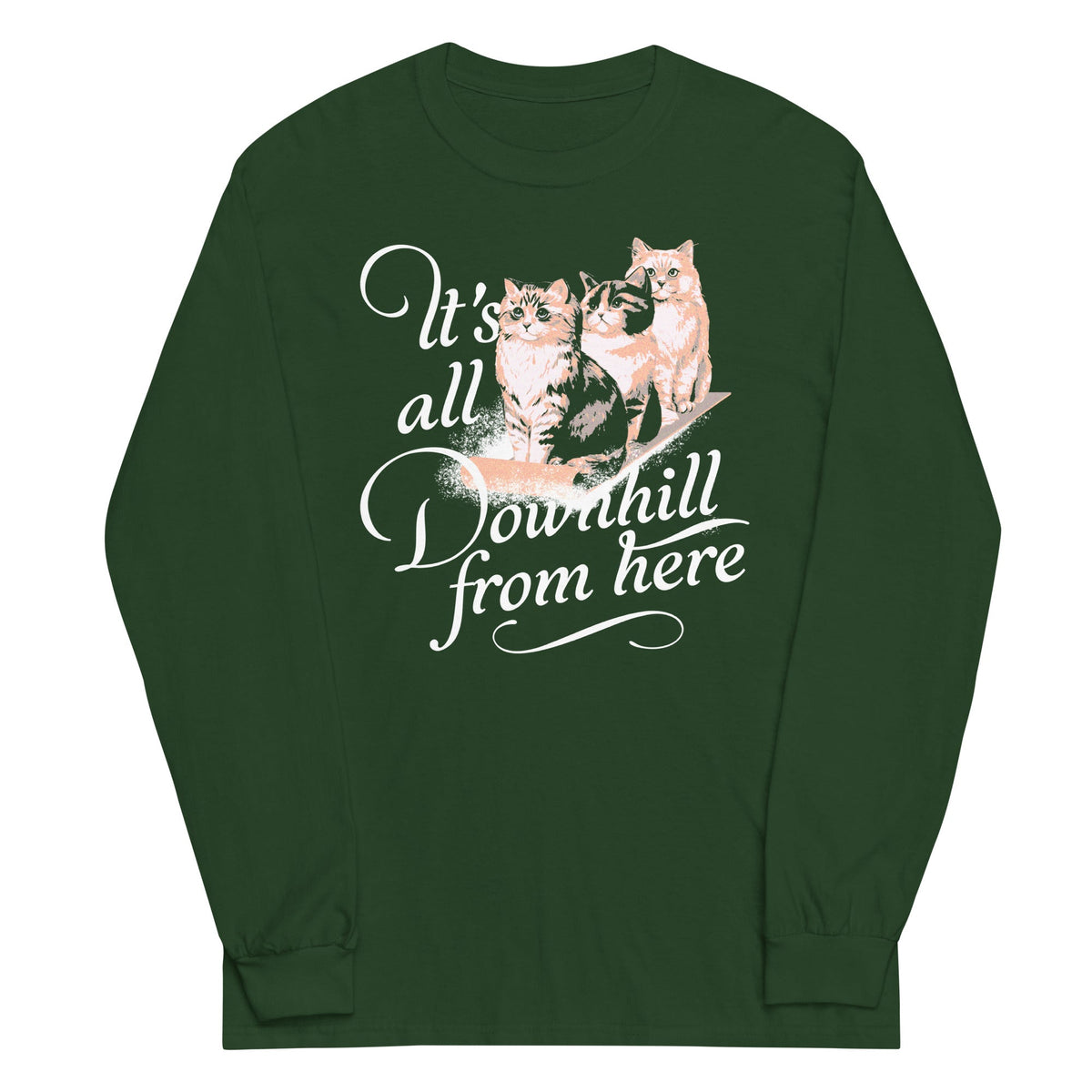 It's All Downhill From Here Unisex Long Sleeve Tee product image 4