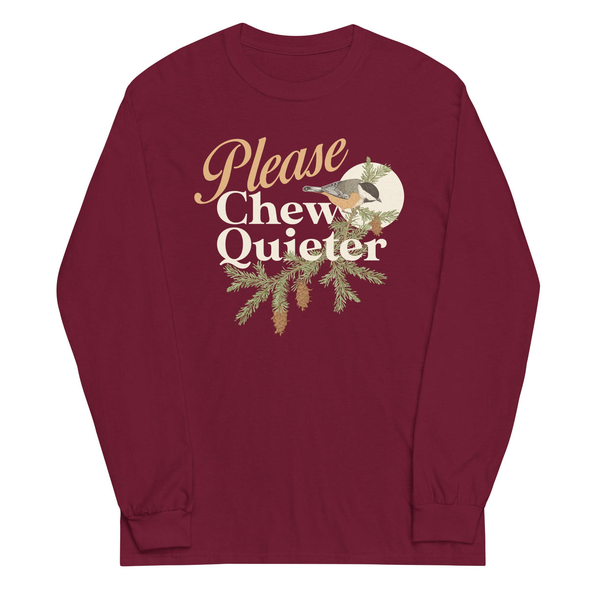 Please Chew Quieter Unisex Long Sleeve Tee product image 4