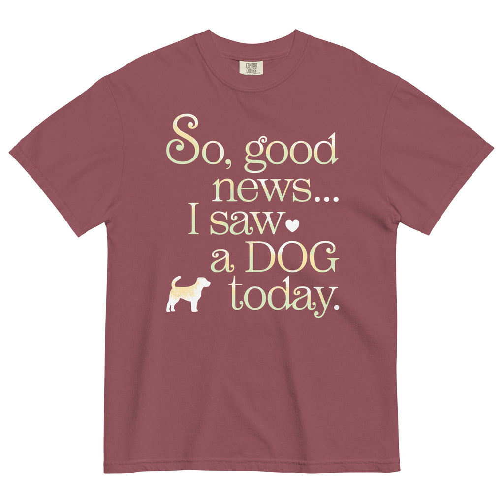 So Good News I Saw A Dog Today Men's Relaxed Fit Tee product image 5