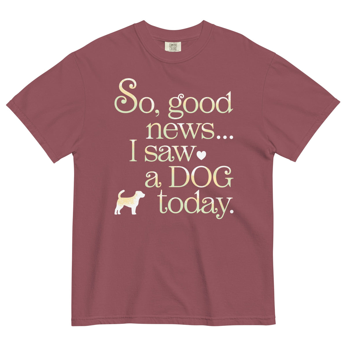 So Good News I Saw A Dog Today Men's Relaxed Fit Tee product image 5