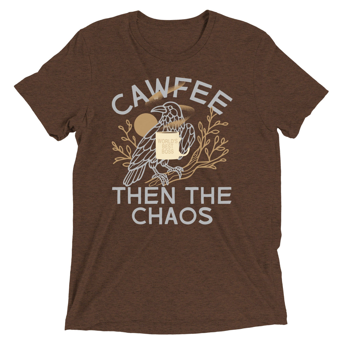 Cawfee Then The Chaos Men's Tri-Blend Tee product image 3