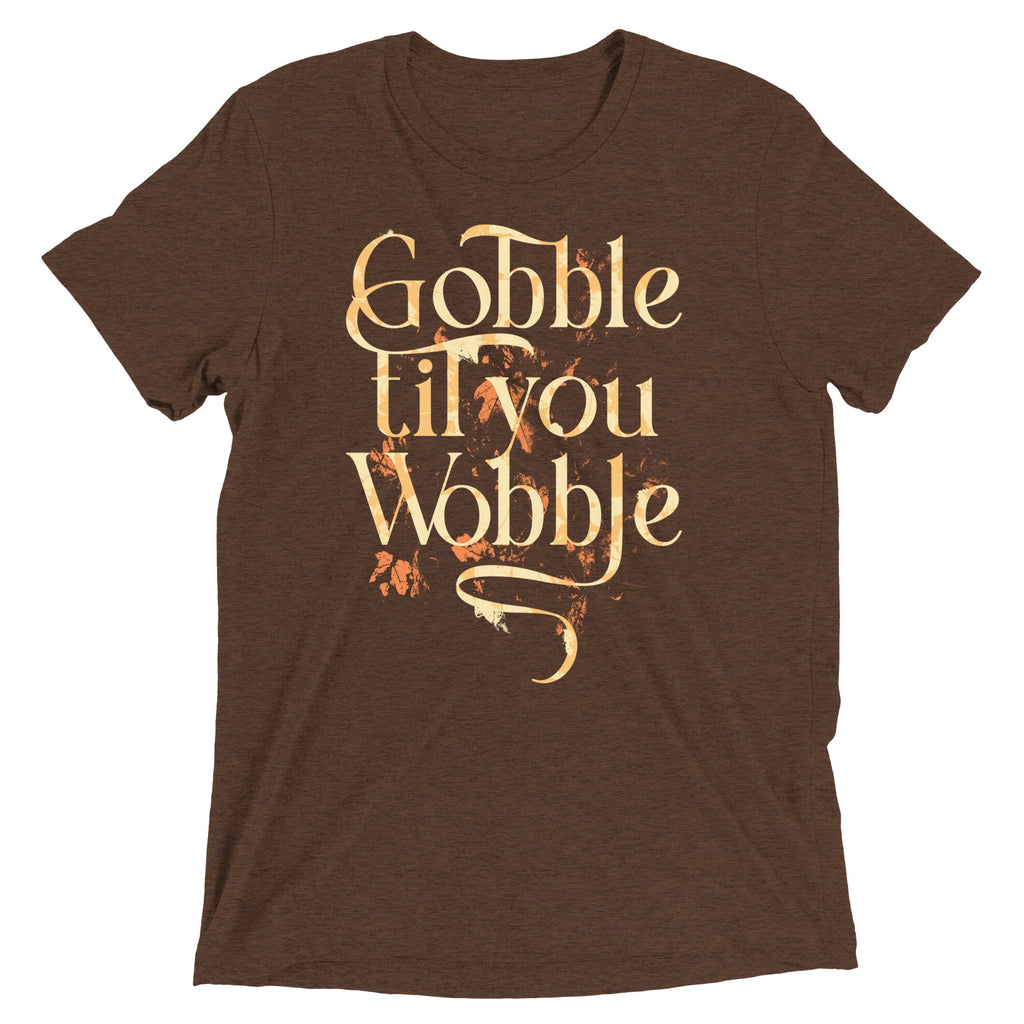 Gobble Til You Wobble Men's Tri-Blend Tee product image 4