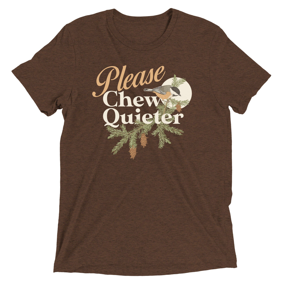Please Chew Quieter Men's Tri-Blend Tee product image 3