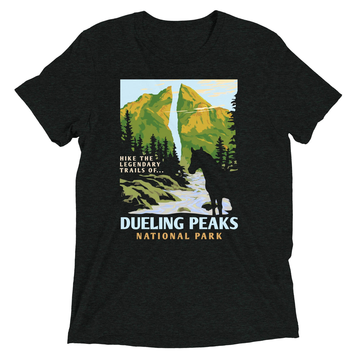 Dueling Peaks National Park Men's Tri-Blend Tee product image 2