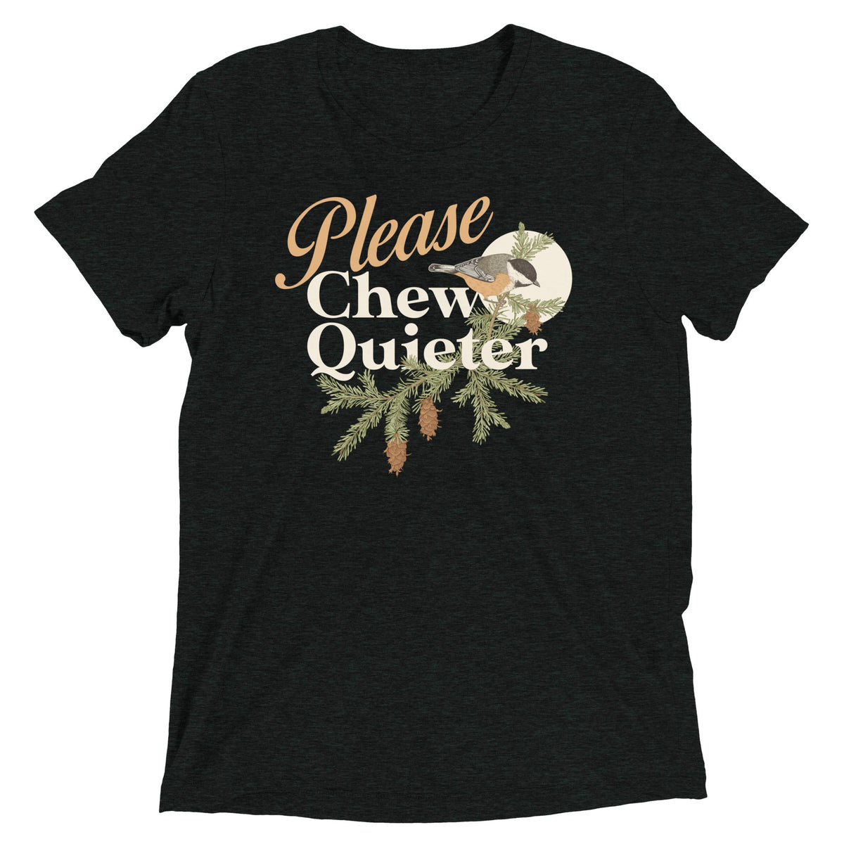 Please Chew Quieter Men's Tri-Blend Tee product image 2