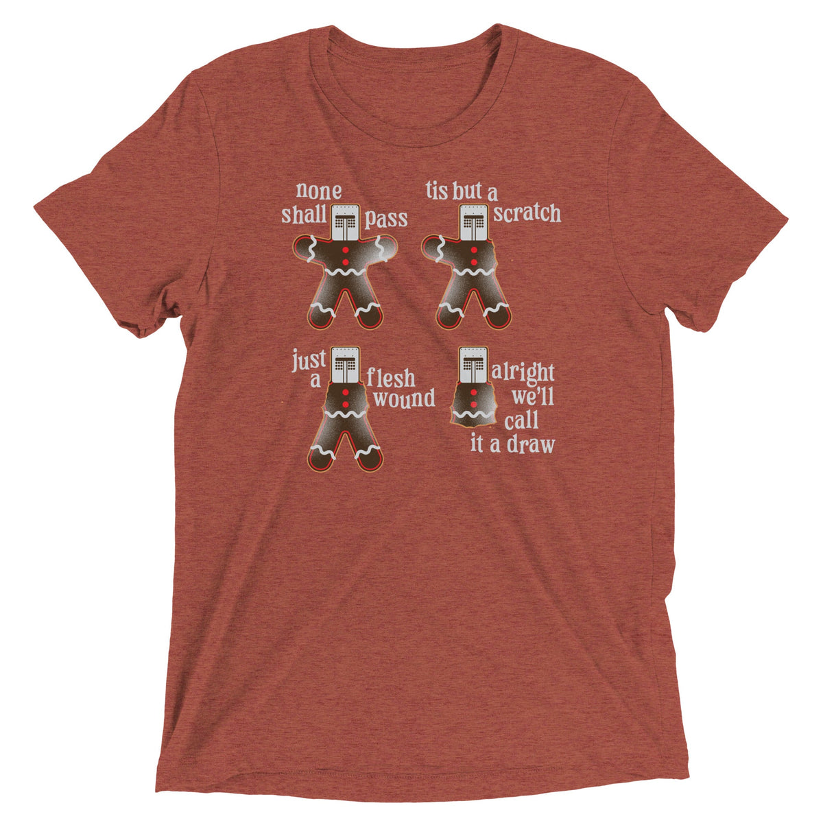 Alright We'll Call It A Draw Gingerbread Men's Tri-Blend Tee product image 5