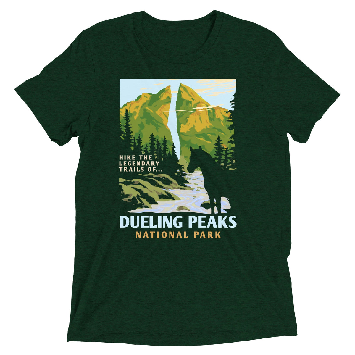 Dueling Peaks National Park Men's Tri-Blend Tee product image 1