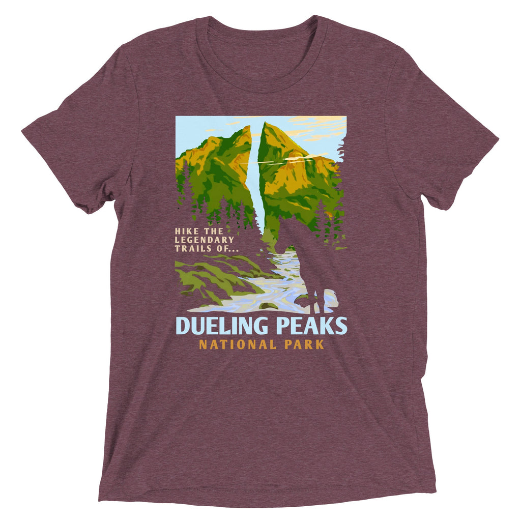 Dueling Peaks National Park Men's Tri-Blend Tee product image 5
