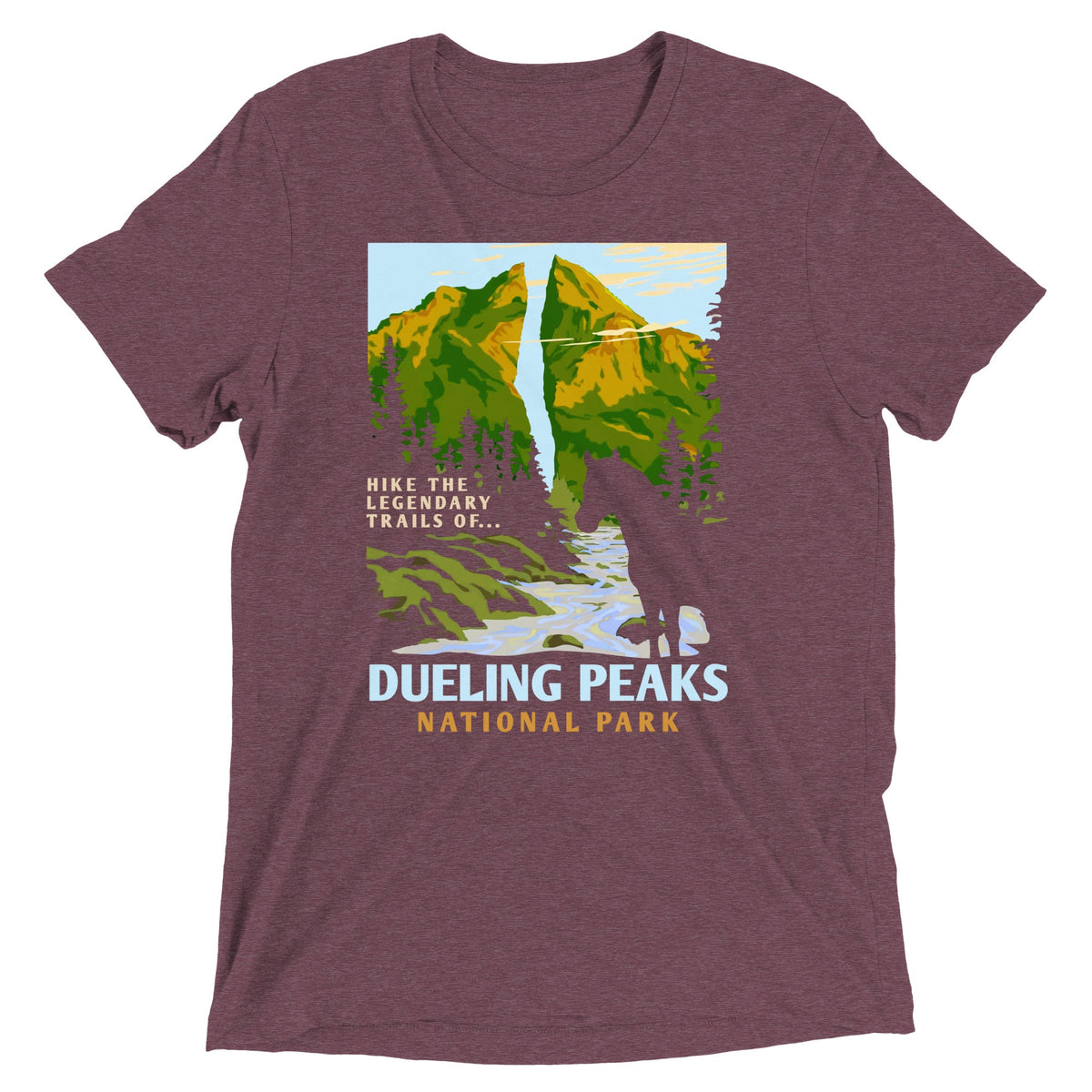 Dueling Peaks National Park Men's Tri-Blend Tee product image 5