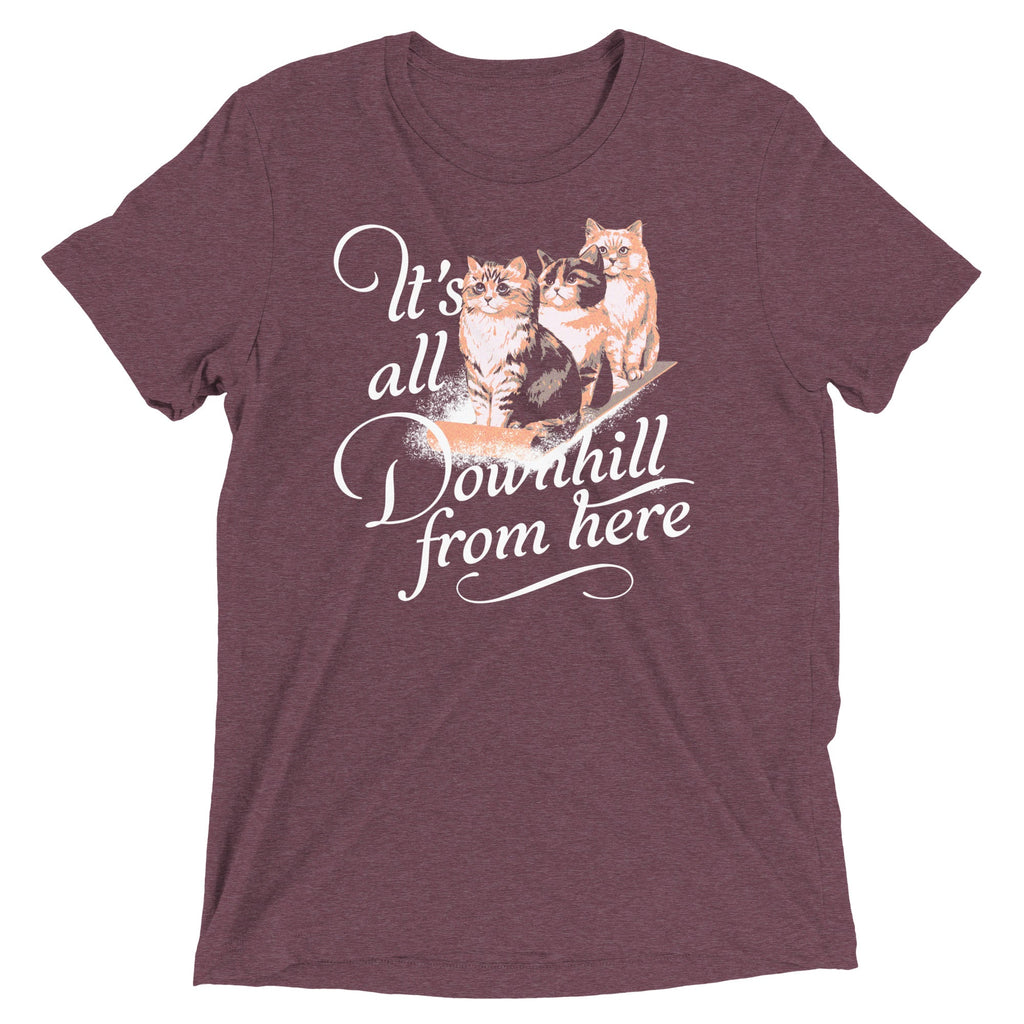 It's All Downhill From Here Men's Tri-Blend Tee product image 5