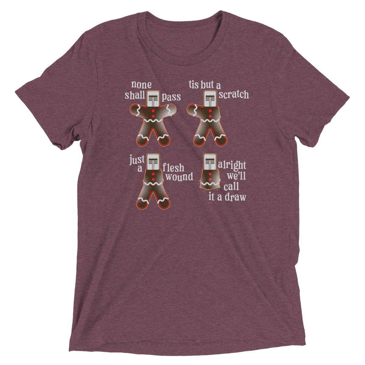 Alright We'll Call It A Draw Gingerbread Men's Tri-Blend Tee product image 4