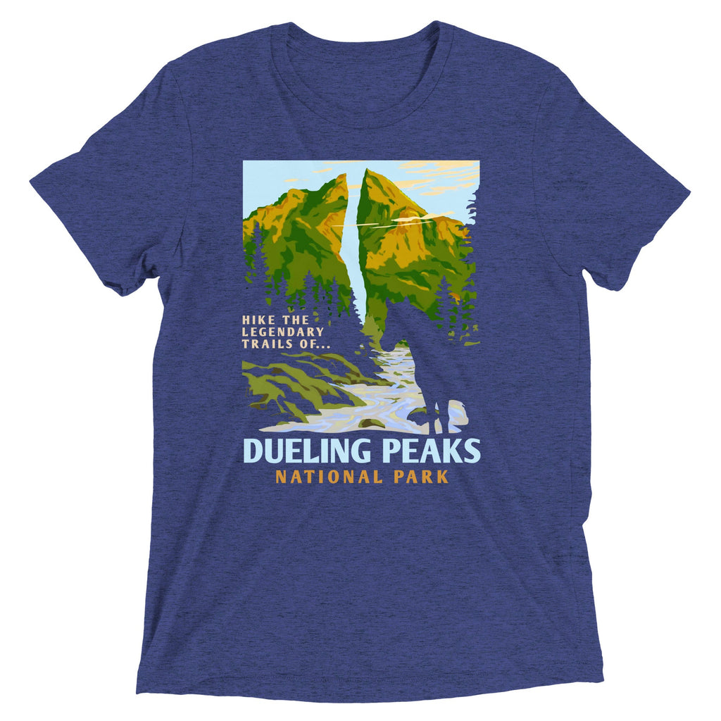 Dueling Peaks National Park Men's Tri-Blend Tee product image 4