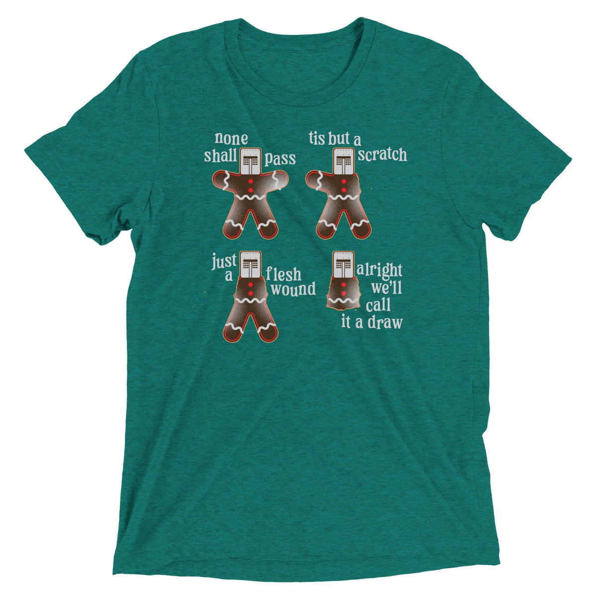 Alright We'll Call It A Draw Gingerbread Men's Tri-Blend Tee product image 3