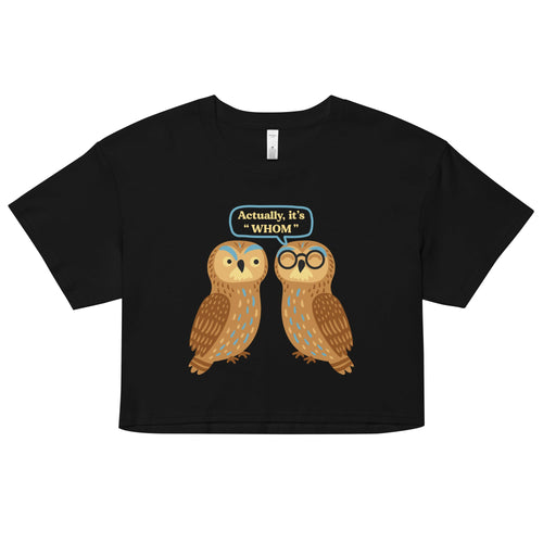 Actually, It's Whom Women's Crop Tee product image 1