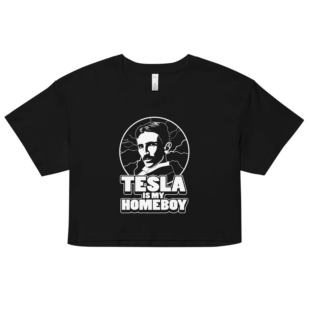 Tesla Is My Homeboy Women's Crop Tee product image 1