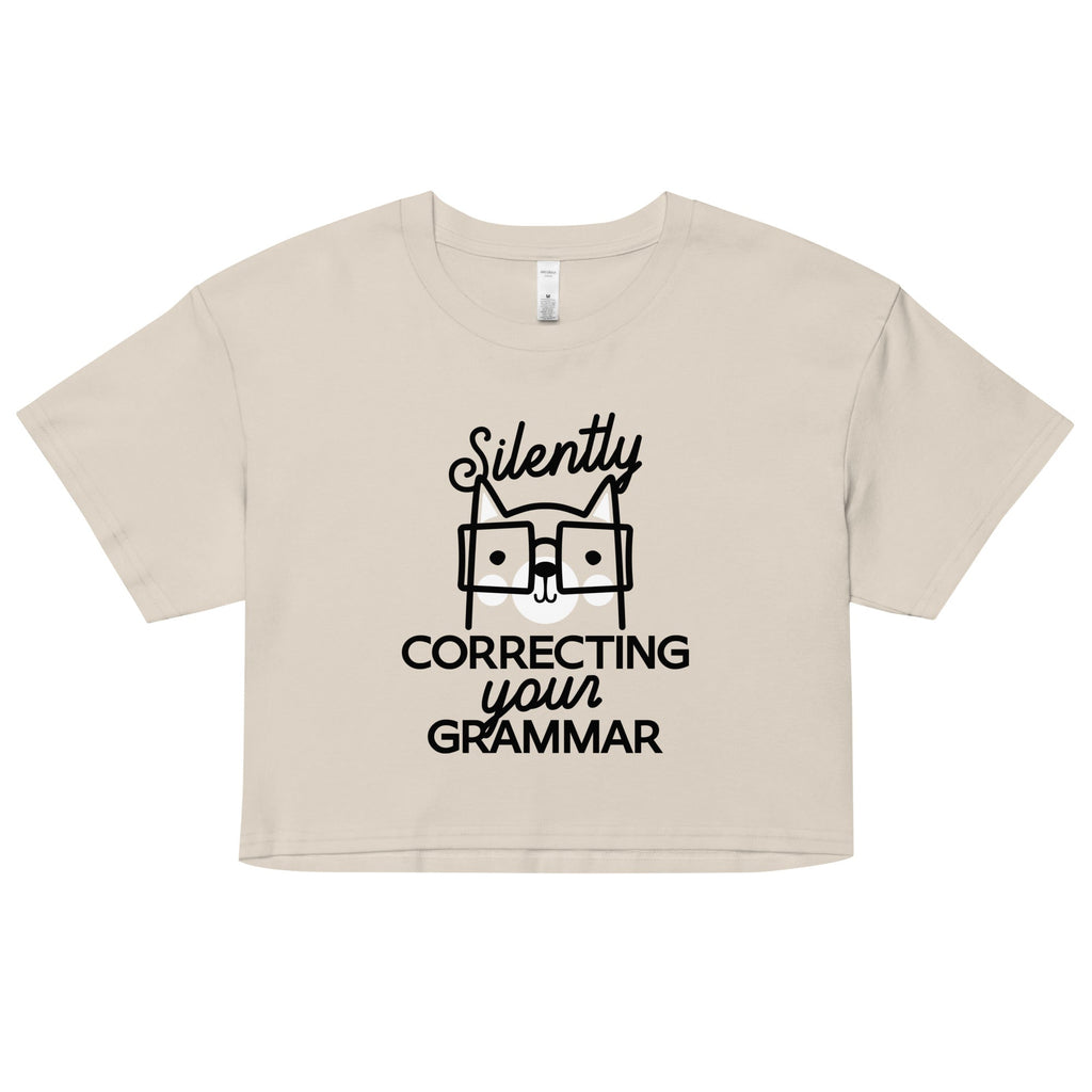 Silently Correcting Your Grammar Women's Crop Tee product image 5