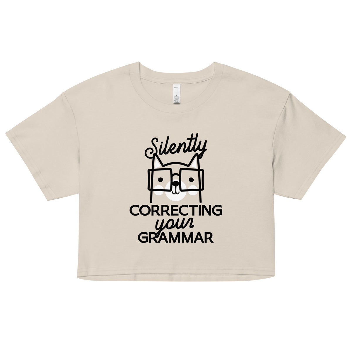 Silently Correcting Your Grammar Women's Crop Tee product image 5