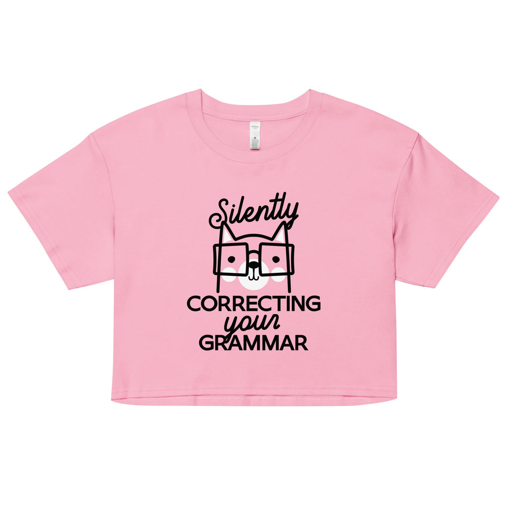 Silently Correcting Your Grammar Women's Crop Tee product image 3