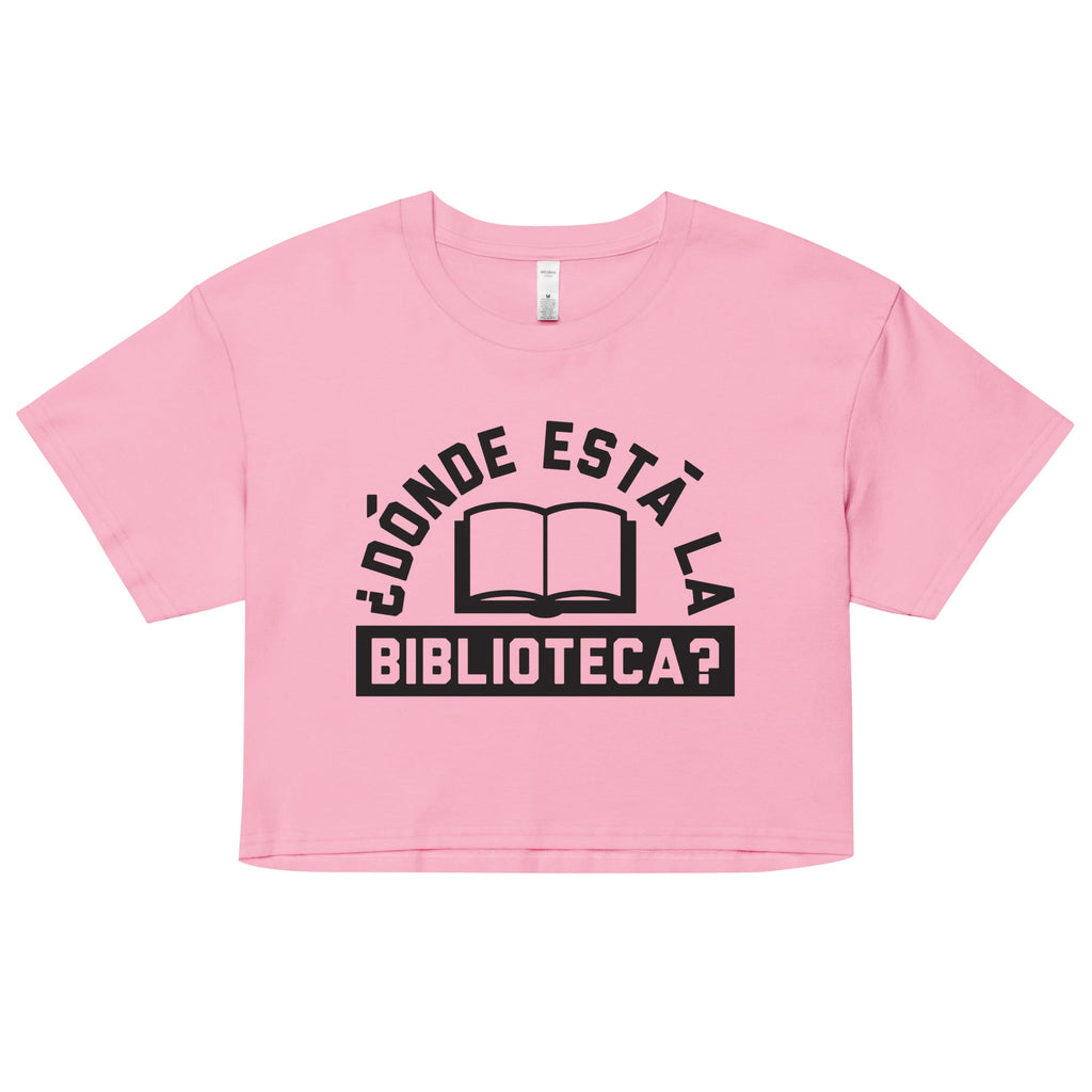Donde Esta La Biblioteca? Women's Crop Tee product image 3