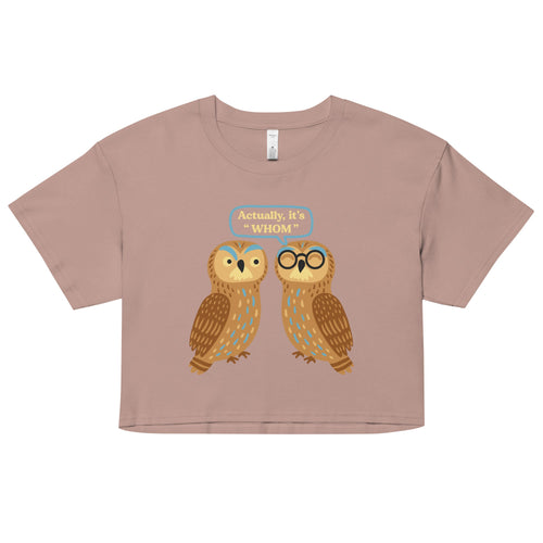 Actually, It's Whom Women's Crop Tee product image 2