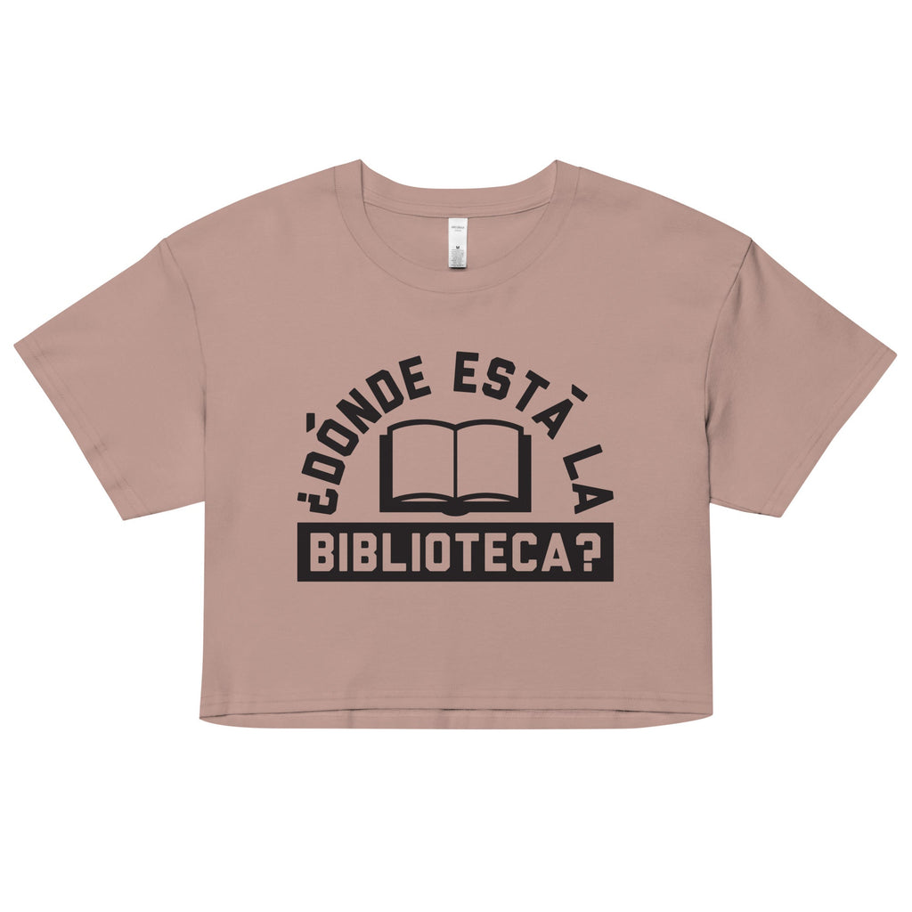 Donde Esta La Biblioteca? Women's Crop Tee product image 2