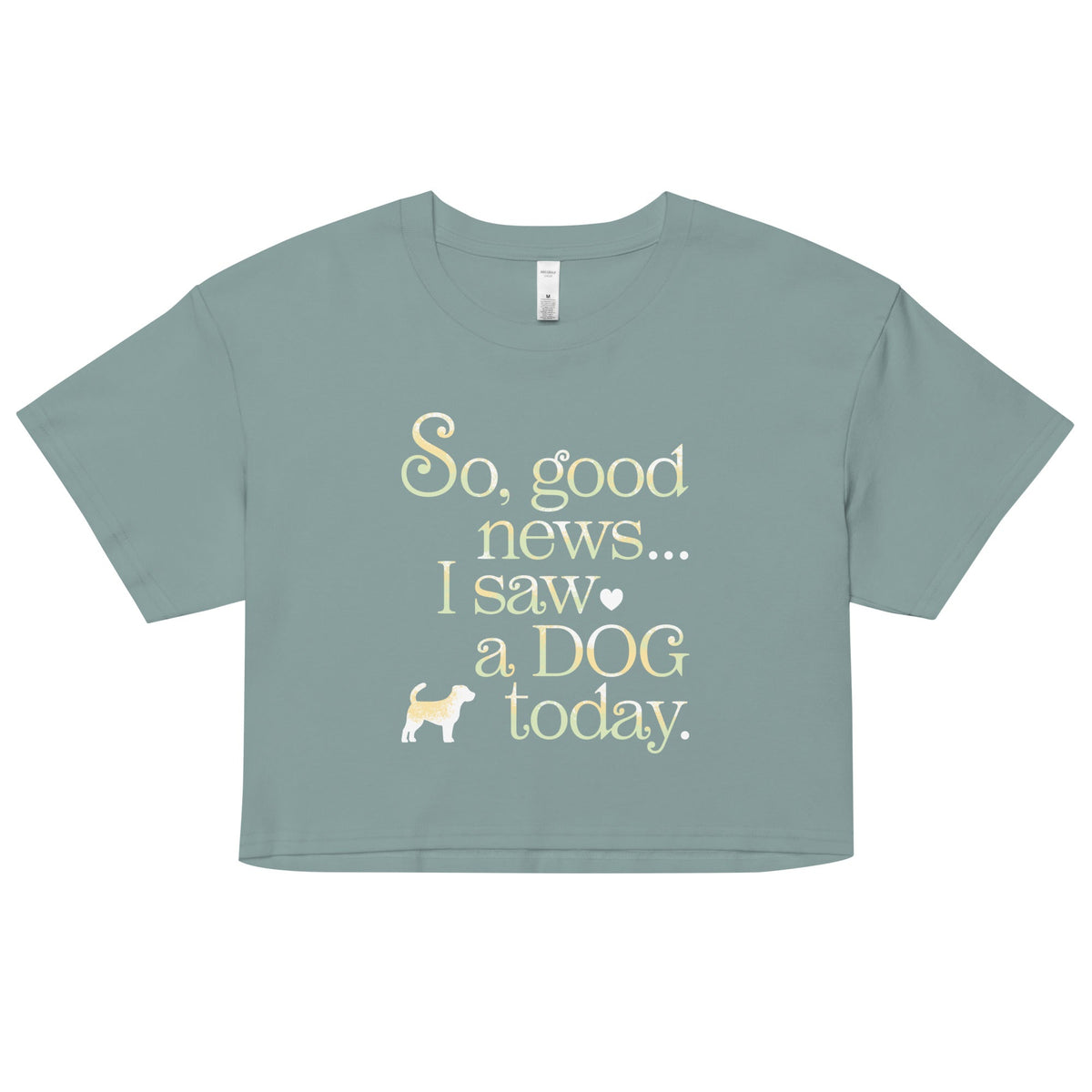 So Good News I Saw A Dog Today Women's Crop Tee product image 1