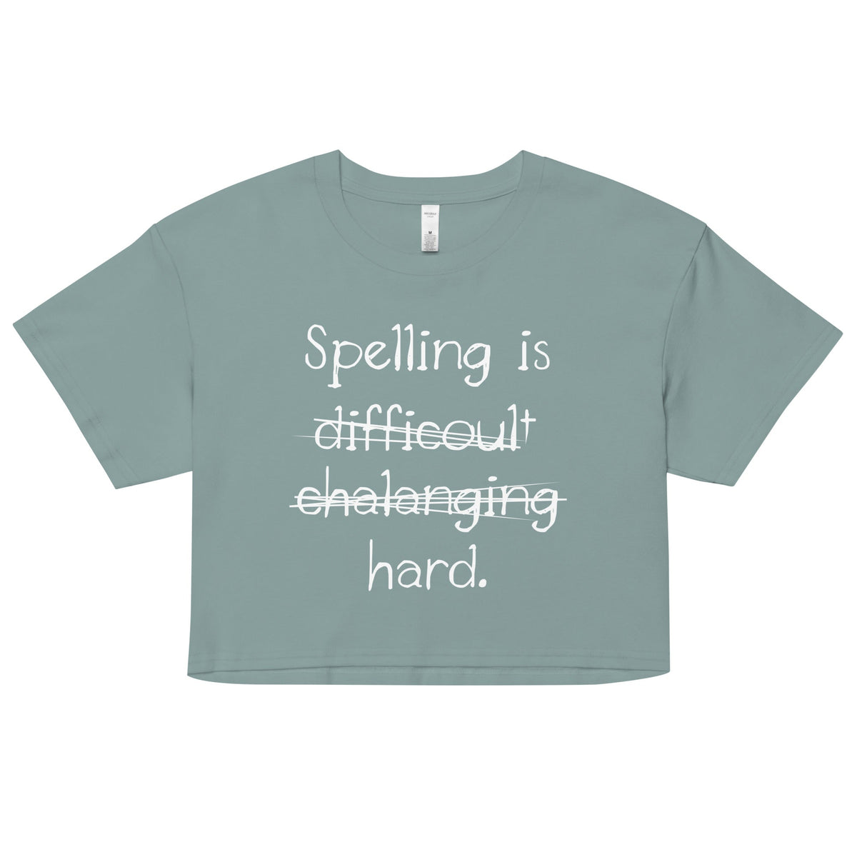 Spelling Is Hard Women's Crop Tee product image 2