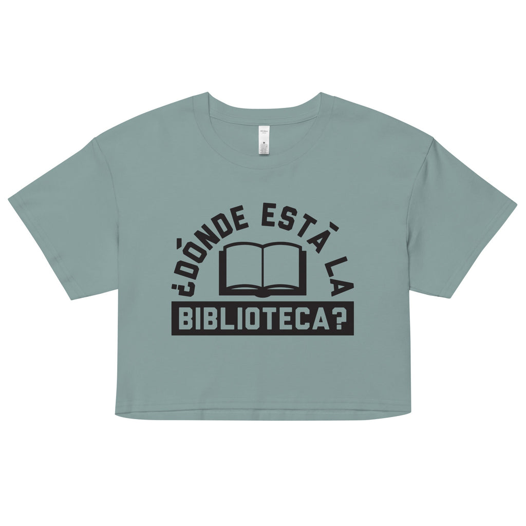 Donde Esta La Biblioteca? Women's Crop Tee product image 1