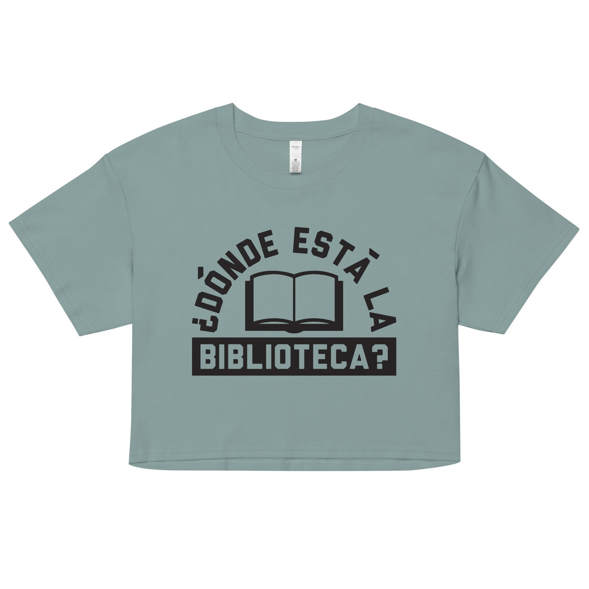 Donde Esta La Biblioteca? Women's Crop Tee product image 1