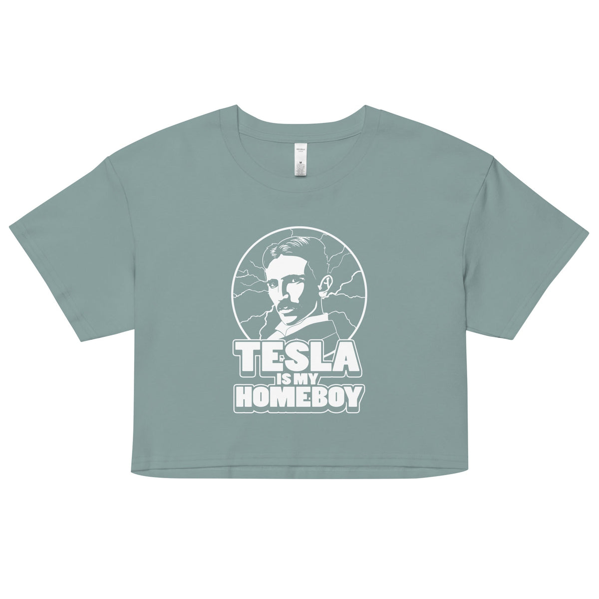 Tesla Is My Homeboy Women's Crop Tee product image 2