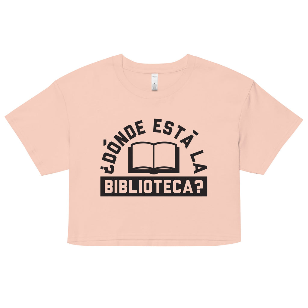 Donde Esta La Biblioteca? Women's Crop Tee product image 4