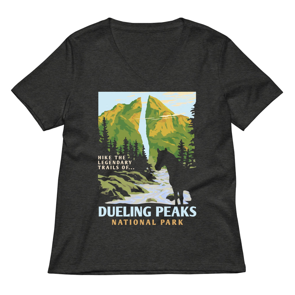Dueling Peaks National Park Women's V-Neck Tee product image 3