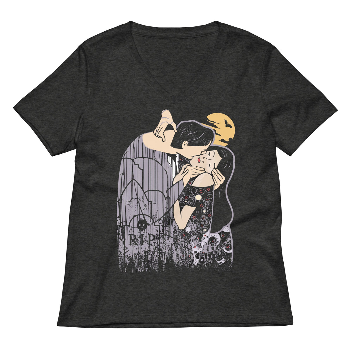 Kooky Spooky Kiss Women's V-Neck Tee product image 3