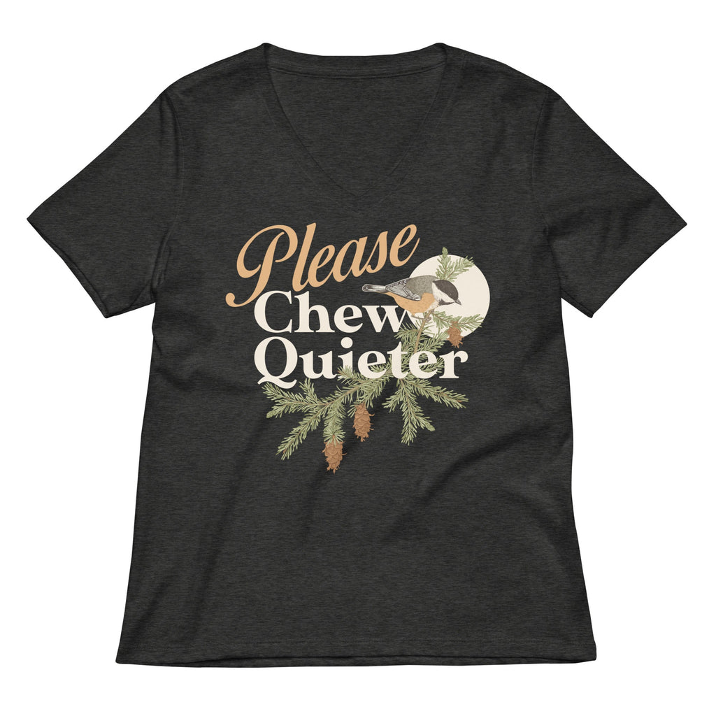 Please Chew Quieter Women's V-Neck Tee product image 4