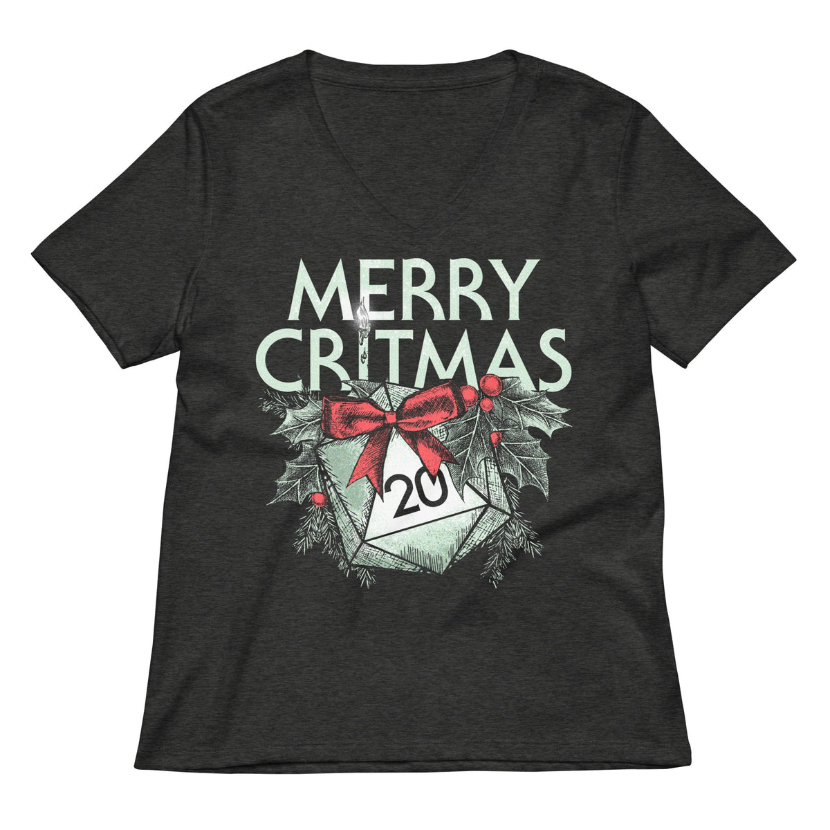 Merry Critmas Women's V-Neck Tee product image 4