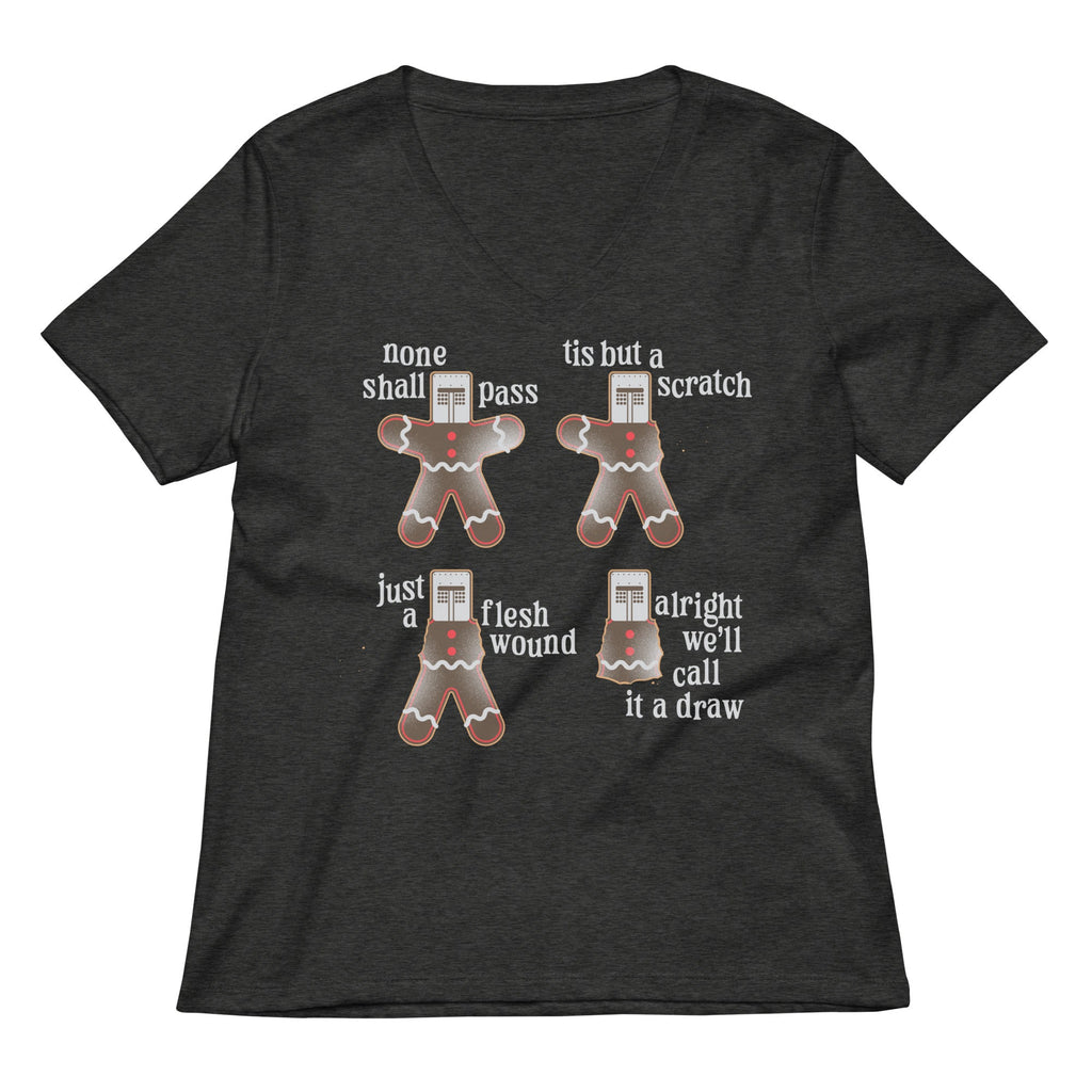 Alright We'll Call It A Draw Gingerbread Women's V-Neck Tee product image 1
