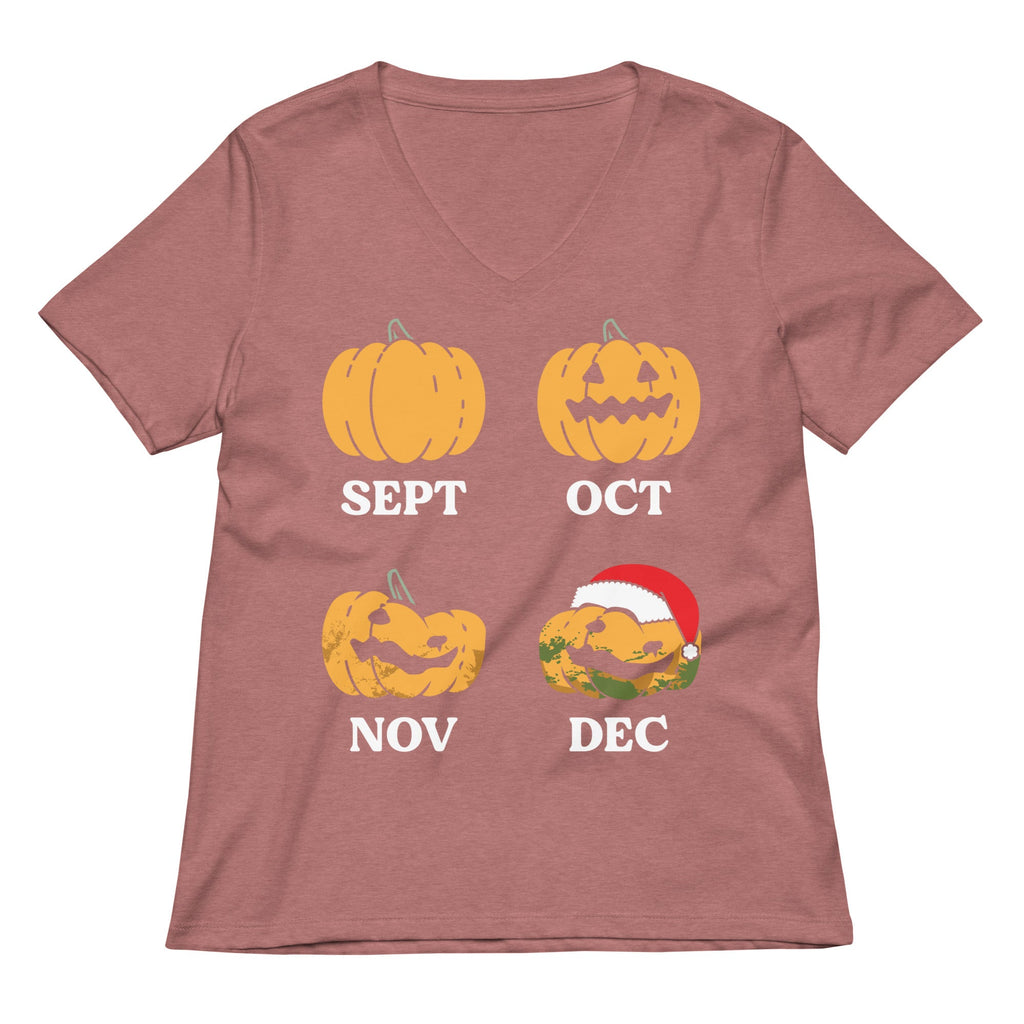 Pumpkin Months Women's V-Neck Tee product image 5