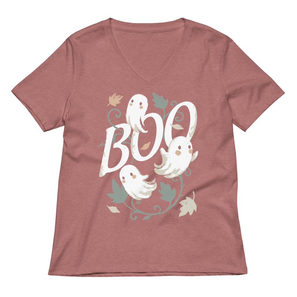 Boo Ghosts Women's V-Neck Tee product image 5