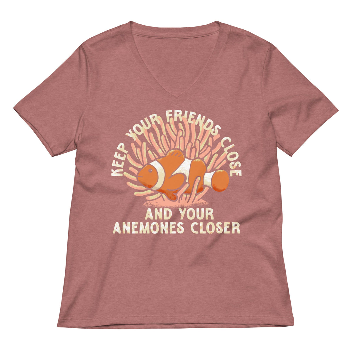 Keep Your Friends Close And Anemones Closer Women's V-Neck product image 5