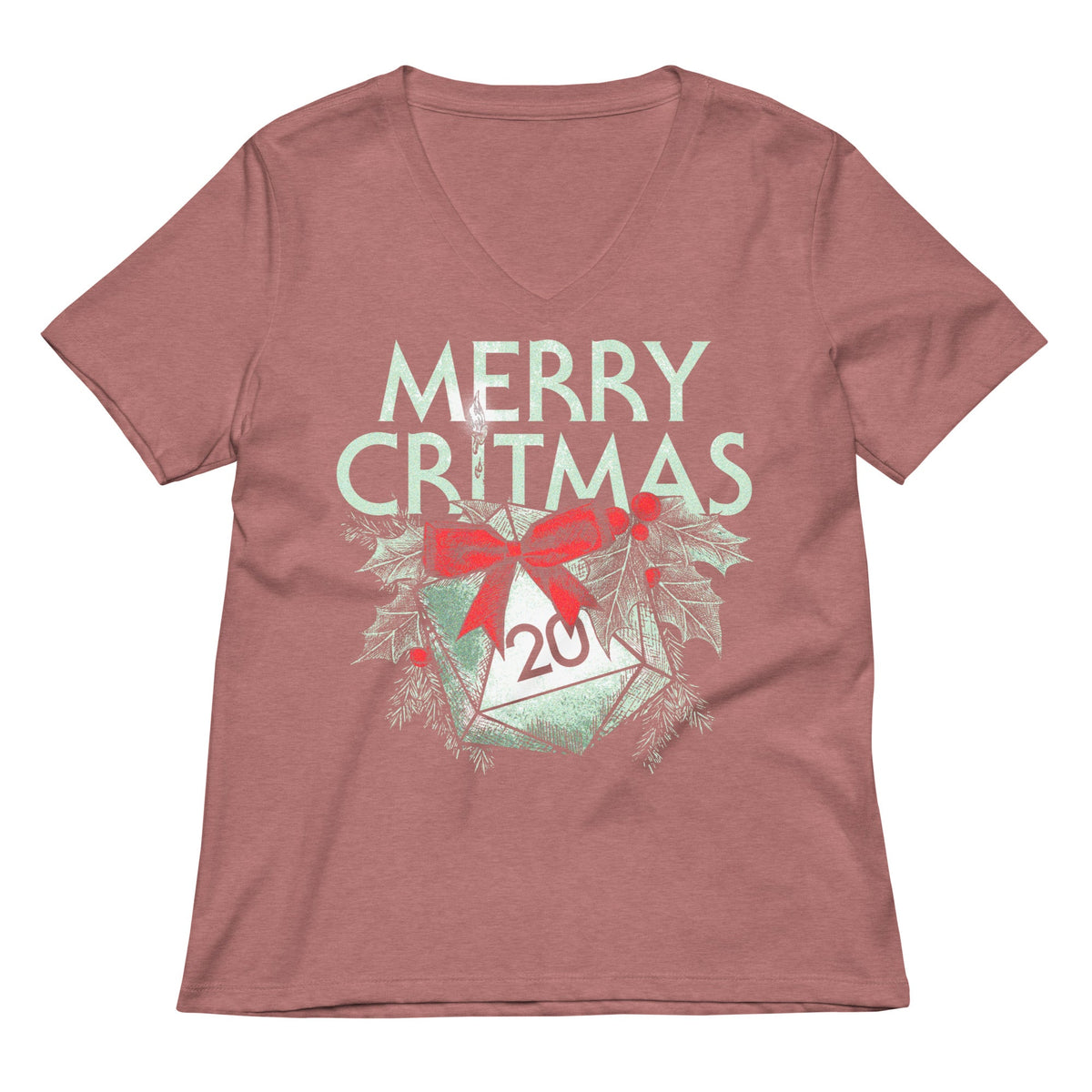 Merry Critmas Women's V-Neck Tee product image 5