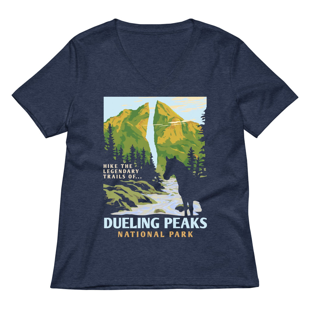 Dueling Peaks National Park Women's V-Neck Tee product image 2