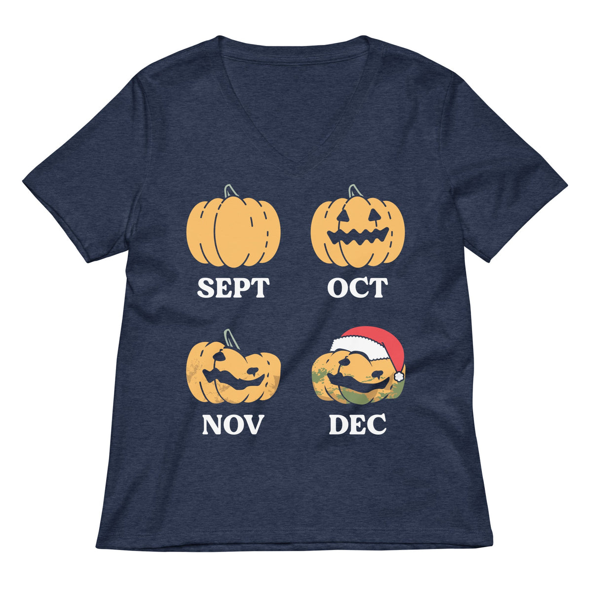 Pumpkin Months Women's V-Neck Tee product image 3