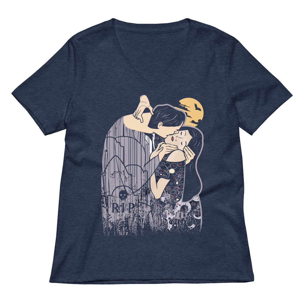 Kooky Spooky Kiss Women's V-Neck Tee product image 2
