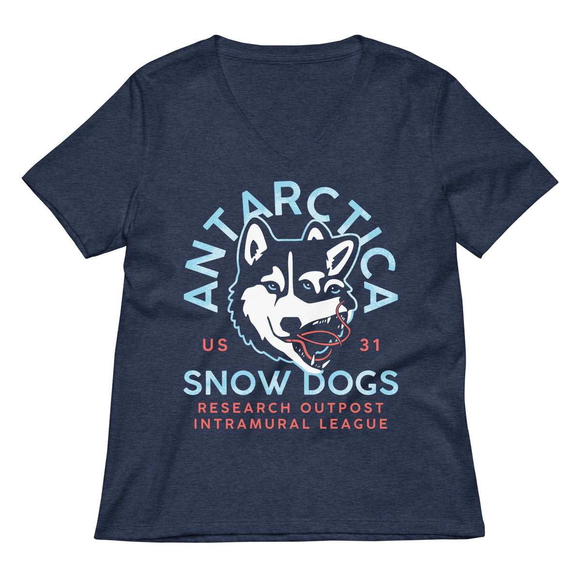 Antarctica Snow Dogs Women's V-Neck Tee product image 1