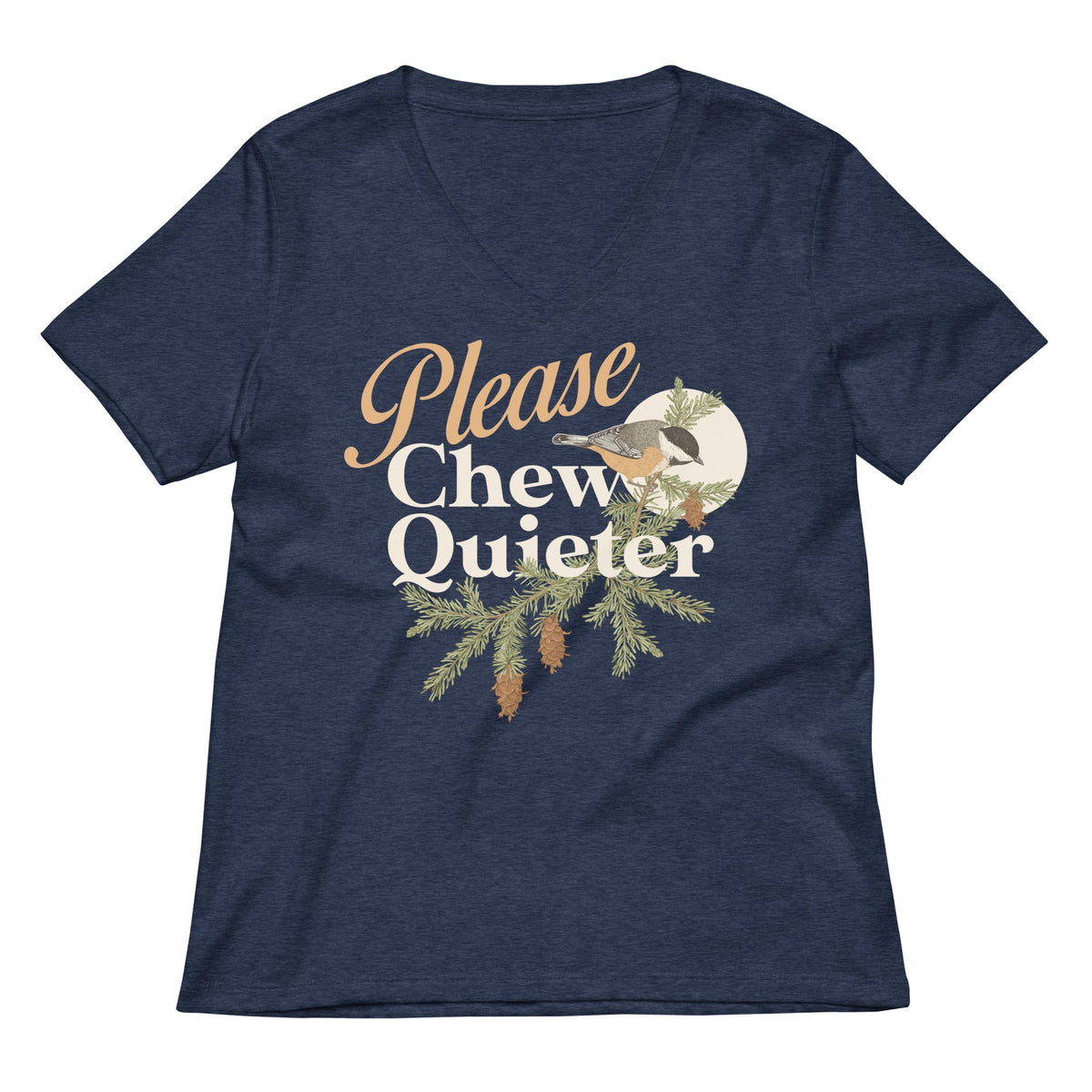 Please Chew Quieter Women's V-Neck Tee product image 3