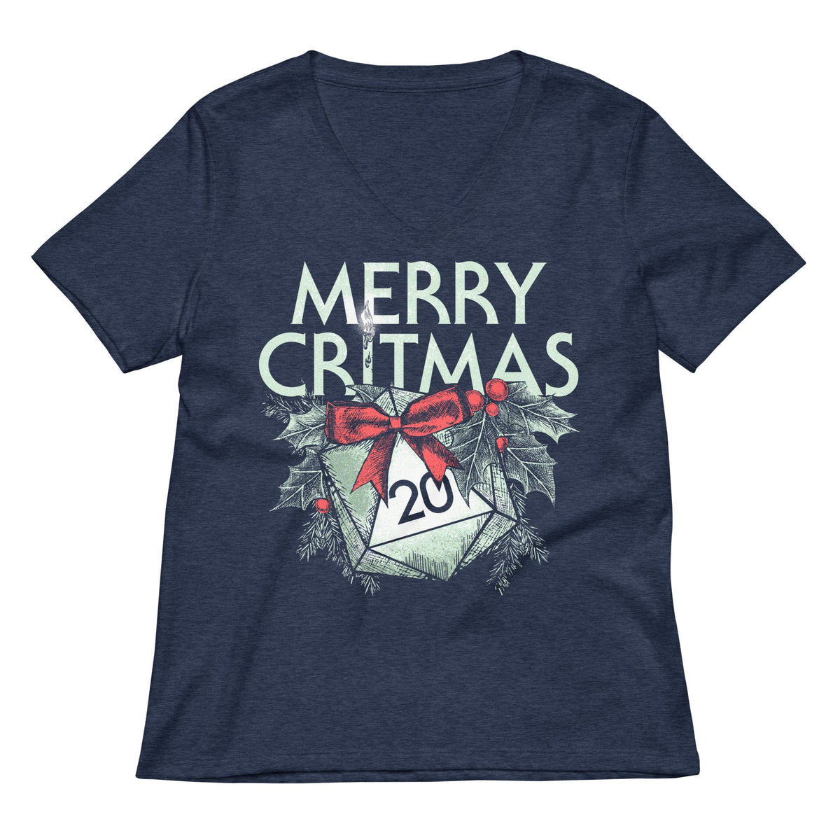 Merry Critmas Women's V-Neck Tee product image 3