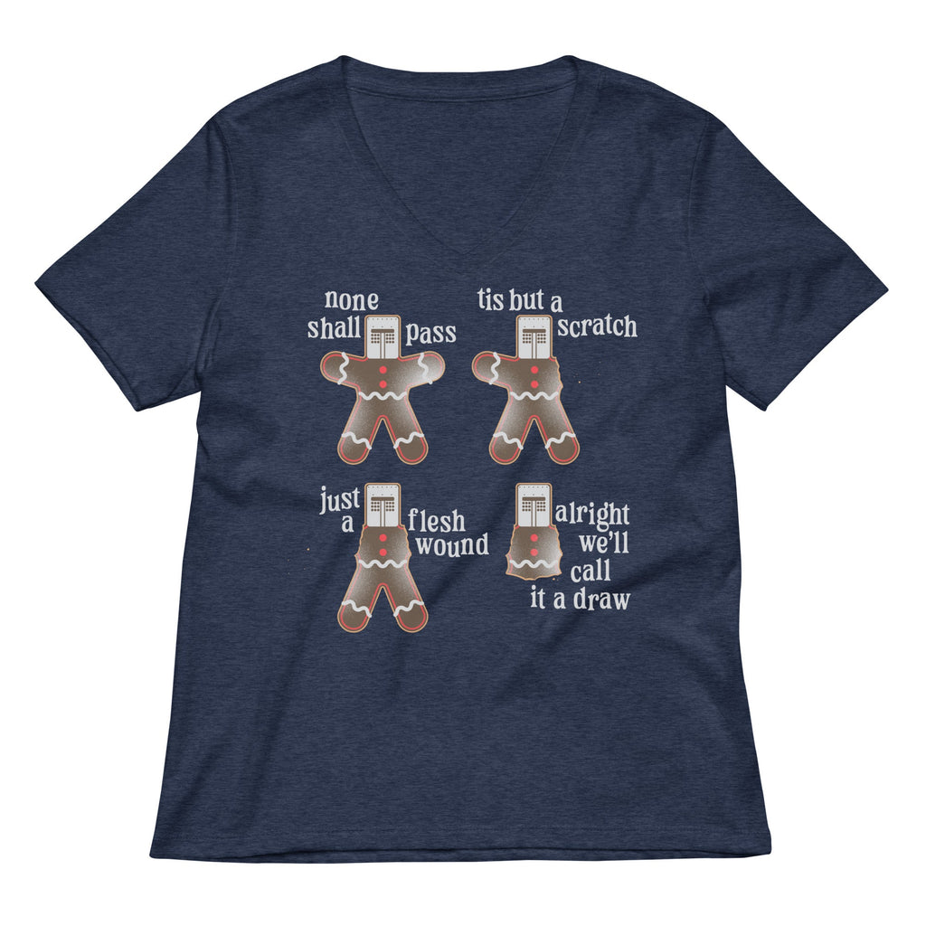 Alright We'll Call It A Draw Gingerbread Women's V-Neck Tee product image 3