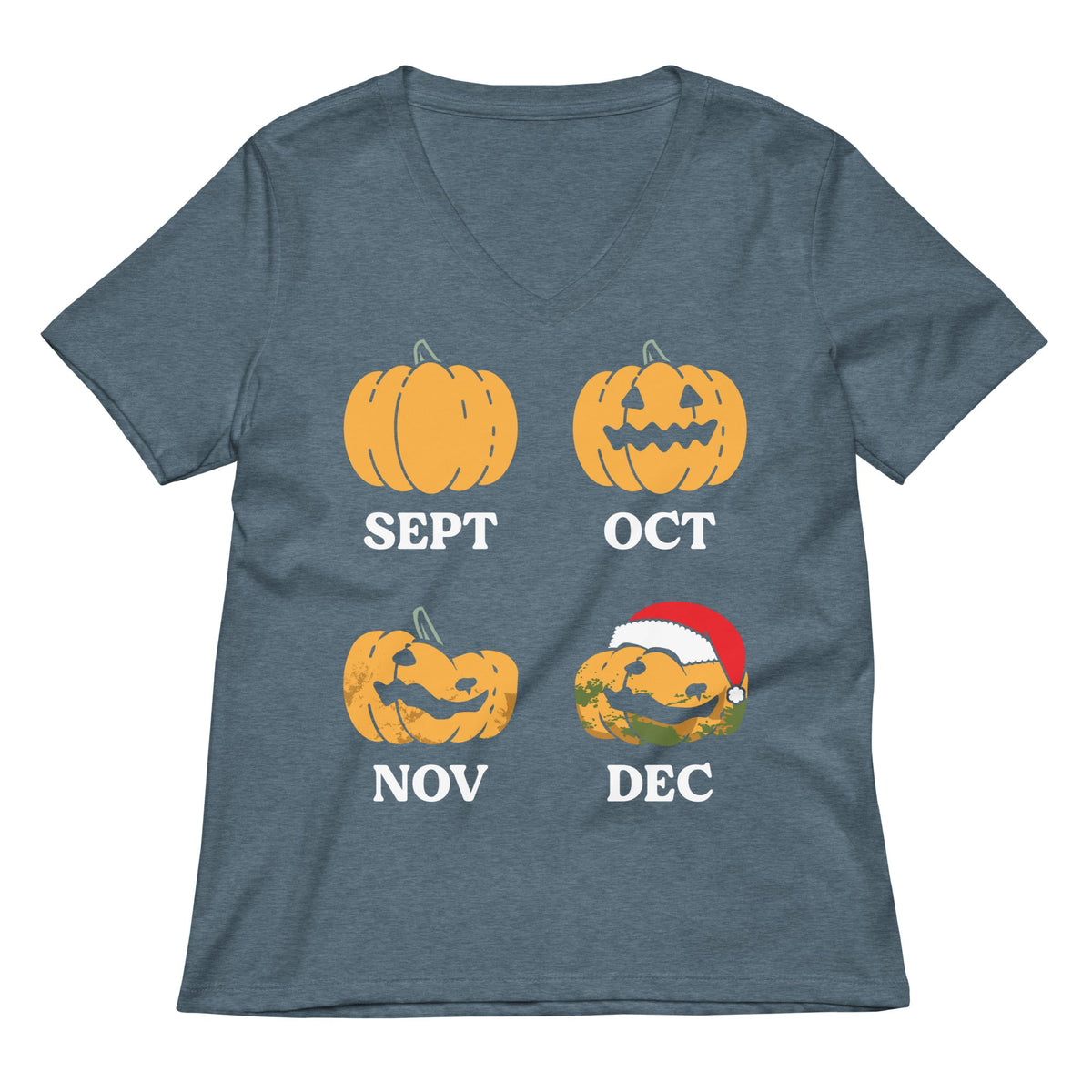 Pumpkin Months Women's V-Neck Tee product image 1